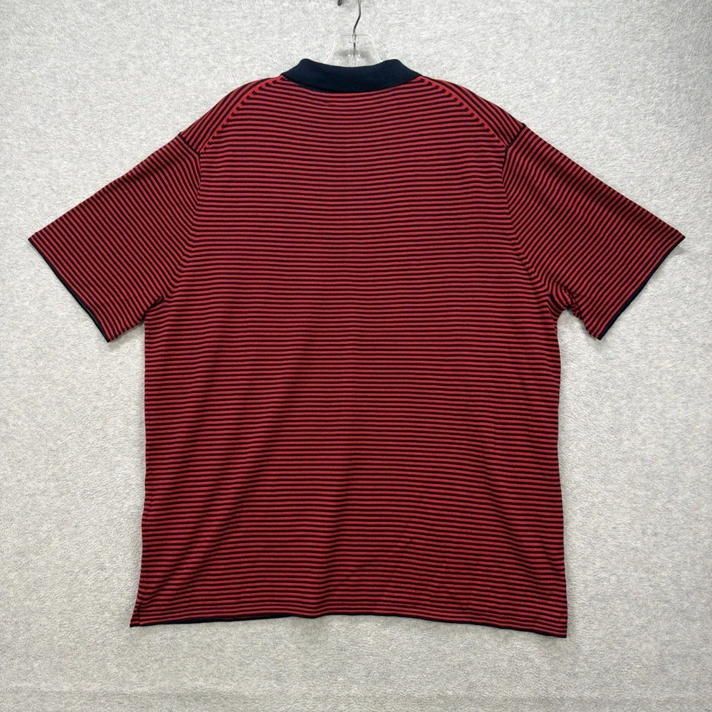 Vineyard Vines‎ Polo Shirt Mens XL Red Navy Stripe OTG On The Go Merino Wool NEW - Picture 2 of 7